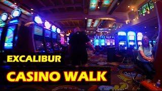 Walking through the Excalibur Hotel & Casino in Las Vegas - Nov 2016 - 4K HD