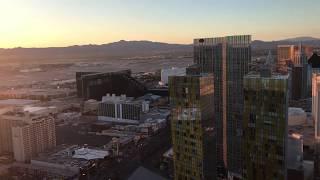 Sunrise on the Las Vegas Strip from Balcony of the Cosmopolitan Hotel
