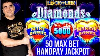 $50 Max Bet HANDPAY JACKPOT On High Limit Lock It Link | Las Vegas Casino JACKPOT
