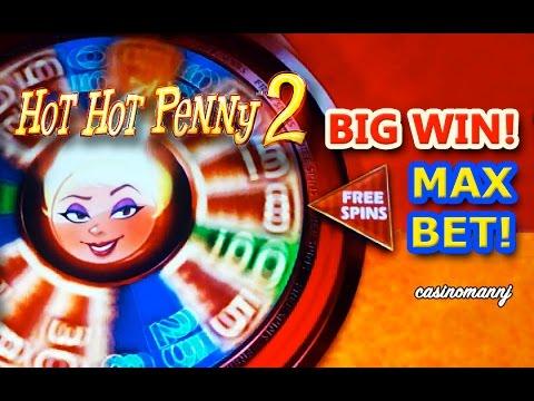 HOT HOT PENNY 2 SLOT - MAX BET! - BIG WIN! - 68 FREE SPINS! - Slot Machine Bonus