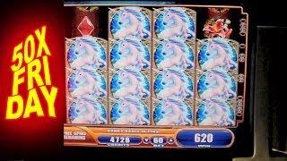 Mystical Unicorn 50X FRIDAY Las Vegas Slot Machine Win