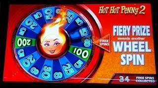 Hot Hot Penny 2 - Live Play - Slot Bonus win (34 free spins) - 5c denom