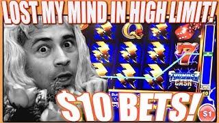 LOST MY MIND!! $10 - $20 BET HIGH LIMIT ROOM SLOT BONUS WINS & LOSSES | Slot Traveler