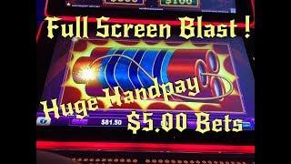 Full Screen - Eureka Reel Blast - HUGE HANDPAY on $5 Bet