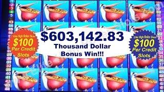 •$603,000 Thousand Dollars! MUST SEE! $100 Slot Machine! Pelican Pete Jackpot Handpay | SiX Slot • S