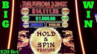 BIG WIN Dragon Link Panda Magic Slot Machine $20 Bet Free Games Won + Lighting Link Feature