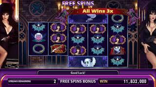 ELVIRA'S BIG CHEST OF HORRORS Video Slot Casino Game with an ELVIRA'S ROAMING RACK FREE SPIN BONUS