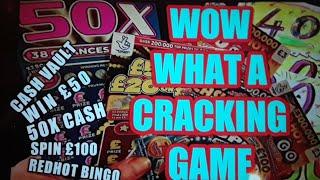 CRACKING SCRATCHCARD GAME..WOW!..FRUITY 500.SPINE £100