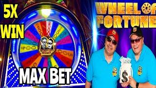 WHEEL OF FORTUNE SLOT!★ Slots ★MAX BET! WHEEL SPIN AND 5X MULTIPLIER LINE HIT!★ Slots ★HO-CHUNK GAMI