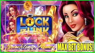 Sparkling Roses Slot Machine MAX BET BONUS  Lock It Link Diamonds Slot Machine BONUS