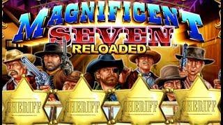 •BIG WIN!• THE MAGNIFICENT 7 RELOADED Slot Machine Bonus (AINSWORTH)