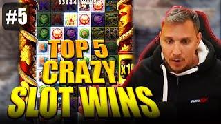 TOP 5 CRAZY SLOT WINS | ONLY THE BEST MOMENTS #5