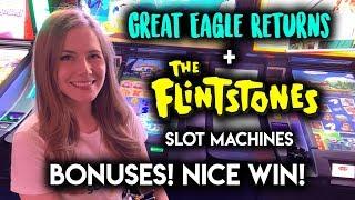 GREAT RUN! Flintstones Slot Machine! BONUSES!!