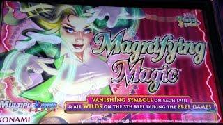 ** BIG WIN ** Konami Magnifying Magic slot machine free spin bonus