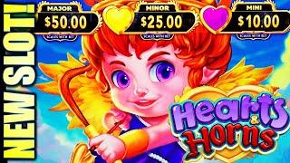 •NEW SLOT!• HEARTS & HORNS JACKPOT REELS FEATURE Slot Machine Bonus (AGS)