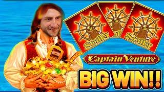 BIG WIN! CAPTAIN VENTURE BIG WIN -  Highroll €10 bet on Casino Slot from Novomatic