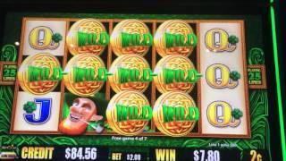 Wild Leprechauns slot machine pokie free spins bonus BIG WIN!