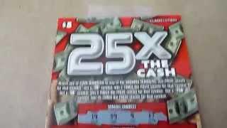 $5 Scratchcard Video - 25X the Cash - Illinois Instant Scratch Off Lottery Ticket