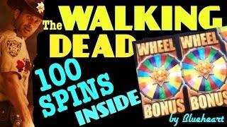 •100 SPINS• The WALKING DEAD slot machine 100 spins bonus and HUGE LINE HIT!