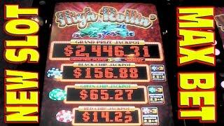 High Rollin' NEW GAME * MAX BET * SMALL WIN Las Vegas Slot Machine