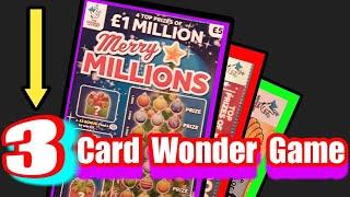 Wow!...its..a..3-Card Wonder Game..YES it's a 3 SCRATCHCARDS.game tonight
