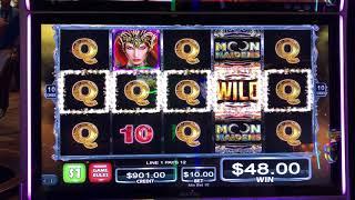 MOON MAIDENS Slots Aristocrat Four Times The Money High Stakes Choctaw Gambling Casino Durant, OK.
