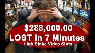 •$288 Thousand Bucks Lost 7 Mins on HIGH STAKE Video Slot Machine NO Jackpot Handpay Aristocrat • Si