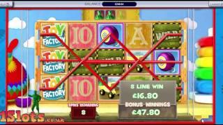 Toy Factory Online Slot - Top Shelf Free Spins Feature