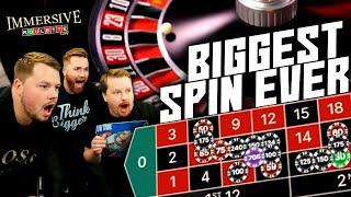 Our BIGGEST Single Spin WIN on Immersive Roulette!