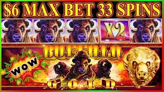 • WOW! • WHAT 33 SPINS ON MAX BET $6 ON BUFFALO GOLD GETS YOU •