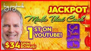 1st JACKPOT ON YOUTUBE!! for Make That Cash Slot - $34 MAX BET!