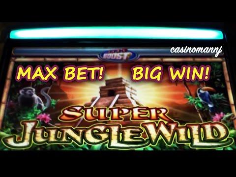 MAX BET! - SUPER JUNGLE WILD SLOT - *BIG WIN* - Slot Machine Bonus
