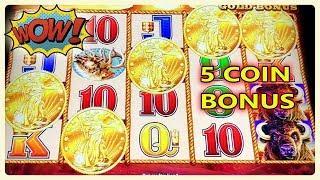 • WOW 5 COIN BONUS TRIGGER BUFFALO GOLD • • dejavux187