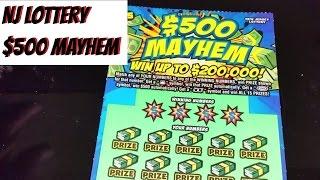 New Jersey lottery $500 Mayhem