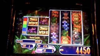 Jungle Wild II slot bonus win at Sands Casino