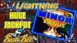 HIGH LIMIT Lightning Link Best Bet MASSIVE HANDPAY JACKPOT $50 Bonus Round Slot Machine Casino