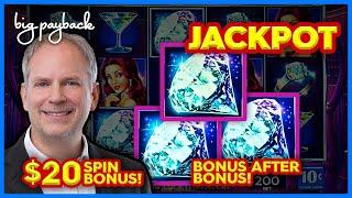 JACKPOT HANDPAY! Lock It Link Diamonds Slot - BONUS AFTER BONUS!