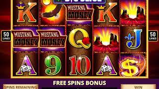 MUSTANG MONEY Video Slot Casino Game with a MUSTANG MONEY FREE SPIN BONUS
