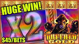 HIGH LIMIT Buffalo Gold 2 HANDPAY JACKPOTS ⋆ Slots ⋆️Great Session $45 SPIN BONUS ROUND Slot Machine