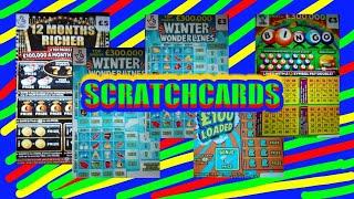 SUPER Scratchcards Game..12 Mths RICHER..WONDERLINES..£100 LOADED..BINGO..WIN £50..5X CASH