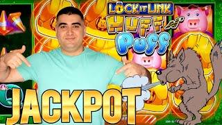 HANDPAY JACKPOT On High Limit Huff N Puff  Lock It Link Slot Machine | SE-3 | EP-16