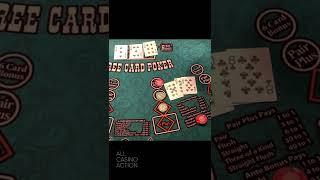 PERFECT STRAIGHT FLUSH! 3 Card Poker #shorts