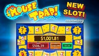 **NEW SLOT** - Mouse Trap Slot | 5¢ DENOM!  - LIVE PLAY + BONUS Features - Slot Machine Bonus