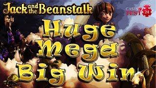 MUST SEE!!! HUGE MEGA BIG WIN on Jack and the Beanstalk - NetEnt Slot - 3€ BET!