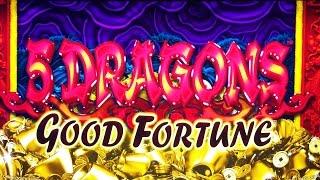 ++NEW 5 Dragons Good Fortune slot machine, Live Play & Bonus