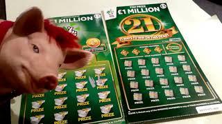 Millionaire Bonus Scratchcard Game...'21'Green...Monopoly..and More