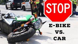 E-BIKE BLOWS STOP SIGN • UNFAVORABLE RESULTS