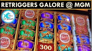 NEW MIGHTY CASH SLOT MACHINE AT MGM SPRINGFIELD! RETRIGGERS GALORE @ MAX BET!