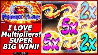 Phoenix Flare Slot - I LOVE Multipliers!  Super Big Win plus Eyes of Riches and Hao Yun Lai bonuses