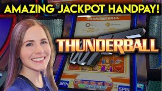 SURPRISE JACKPOT HANDPAY! James Bond Thunderball Slot Machine! Amazing Run!!